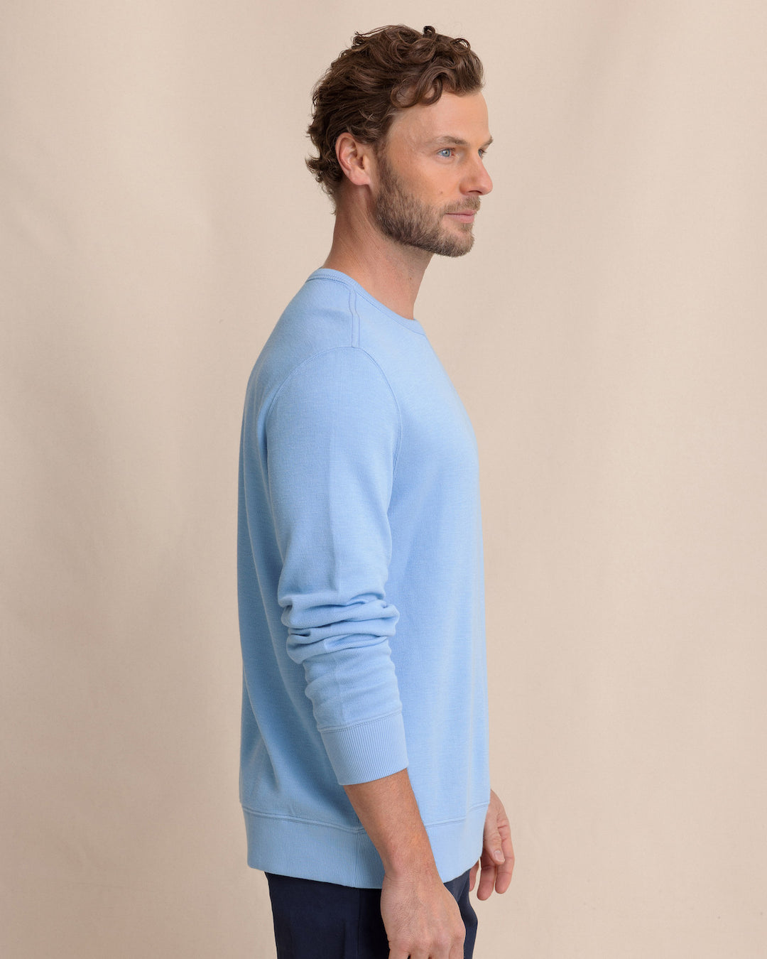 Southern Tide Long Sleeve East Bay Crew: Ocean Channel