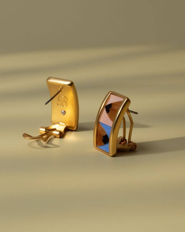 Brackish Rectangle Stud Earring: Sloane