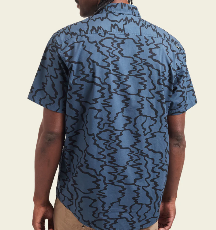 Howler Brothers Mansfield Shirt: Ocean Motion - Oil Slick