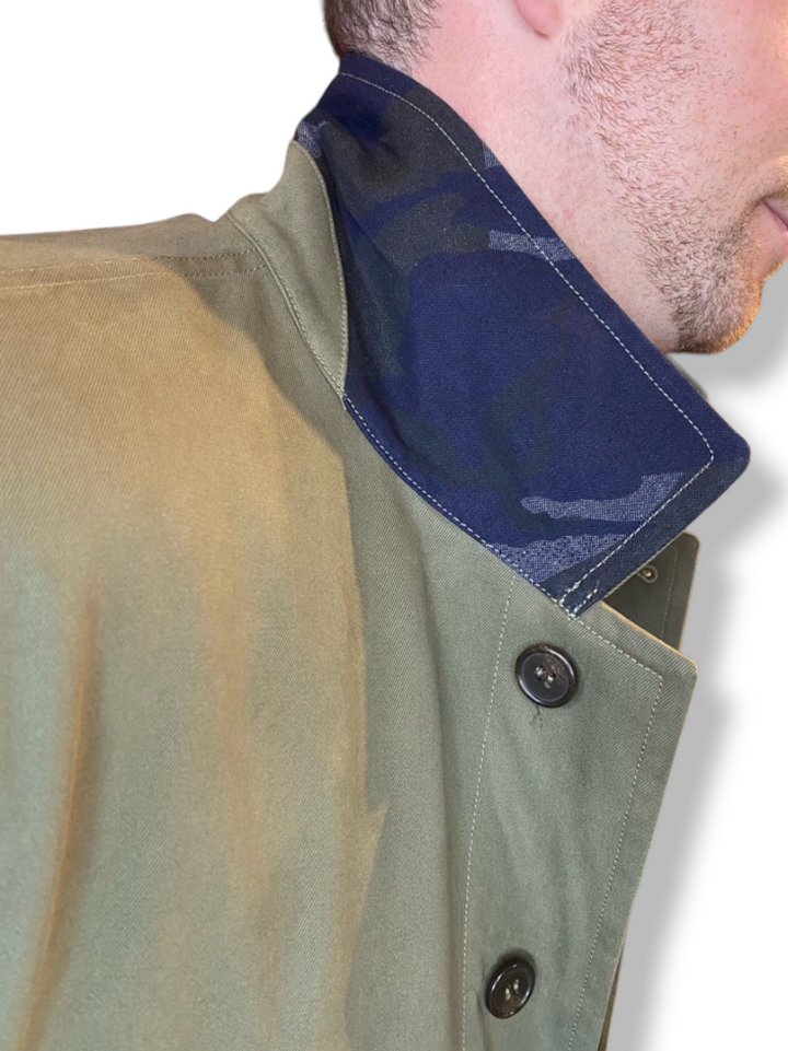 Seaward and Stearn Work Coat: Olive/Camo