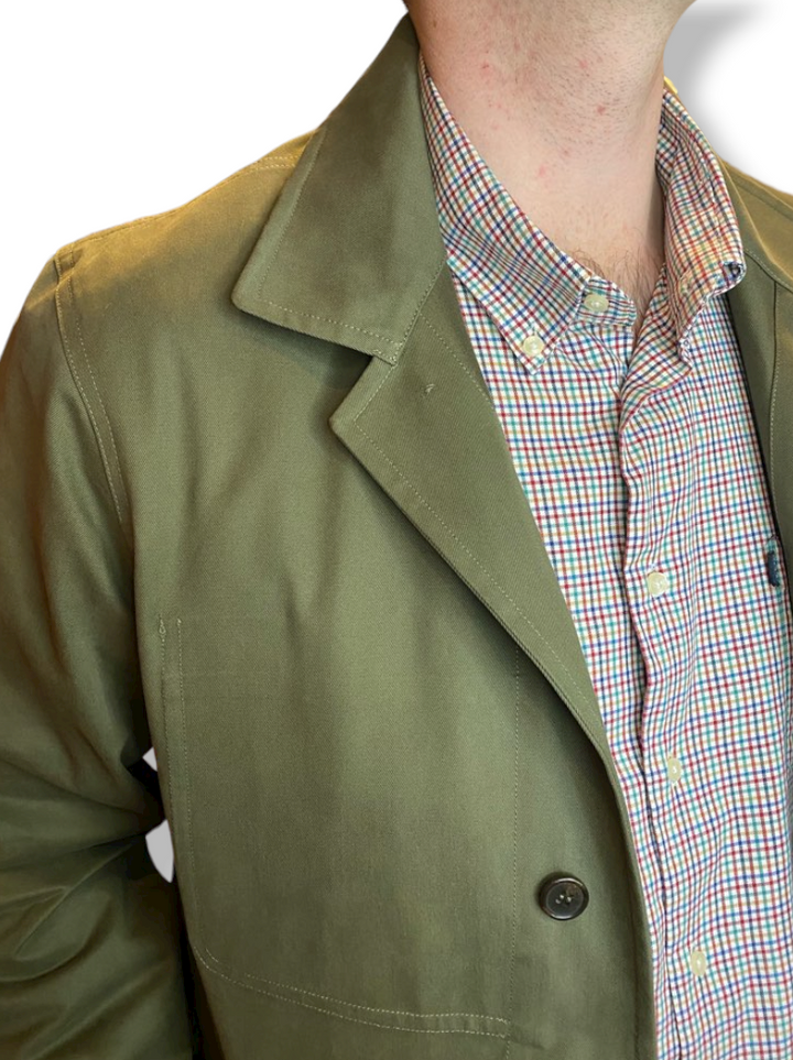 Seaward and Stearn Work Coat: Olive/Camo