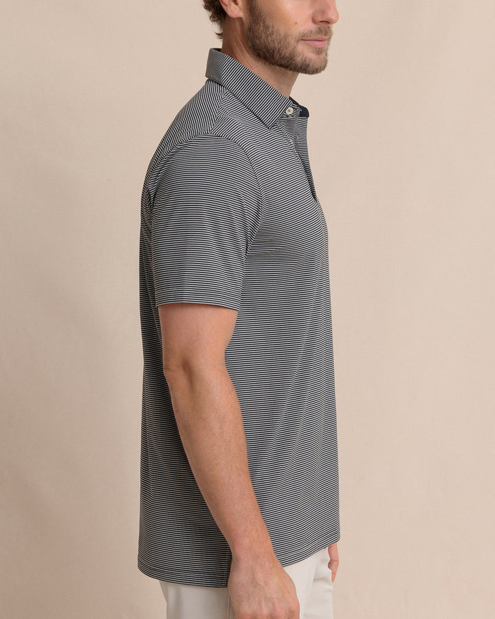 Southern Tide brrr°-eeze Meadowbrook Stripe Polo: Steel