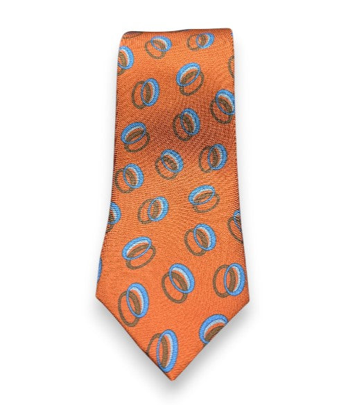 Robert Jensen Contemporary Print Tie: Orange