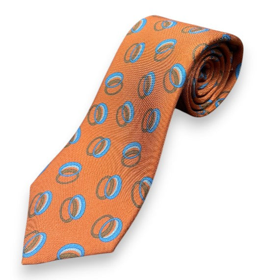 Robert Jensen Contemporary Print Tie: Orange