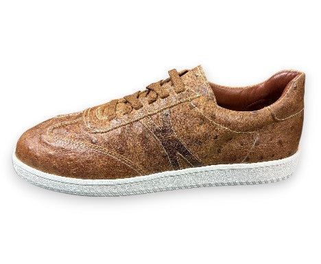 T.B. Phelps Brooklyn Street Sneaker: Ostrich with White/Tan Sole