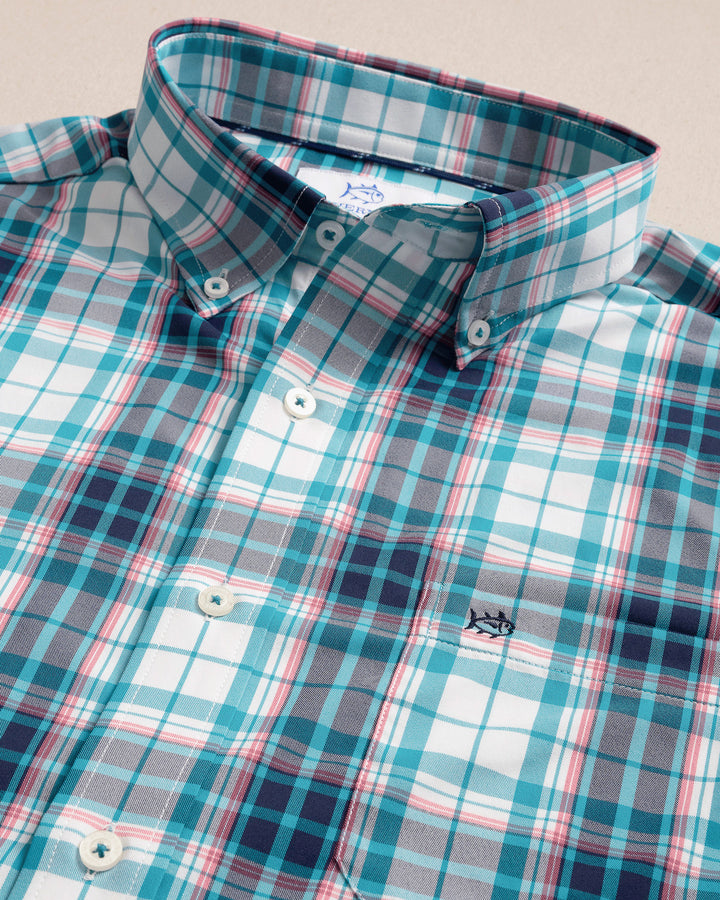 Southern Tide Intercoastal Willowbrook Plaid Sportshirt: Spruce Shade