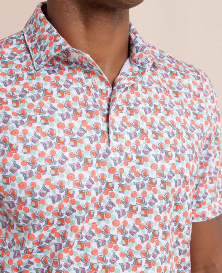 Southern Tide Driver Paloma Paradise Polo: Classic White