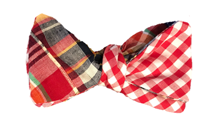 Craig Reagin Patchwork/Red Gingham Bowtie