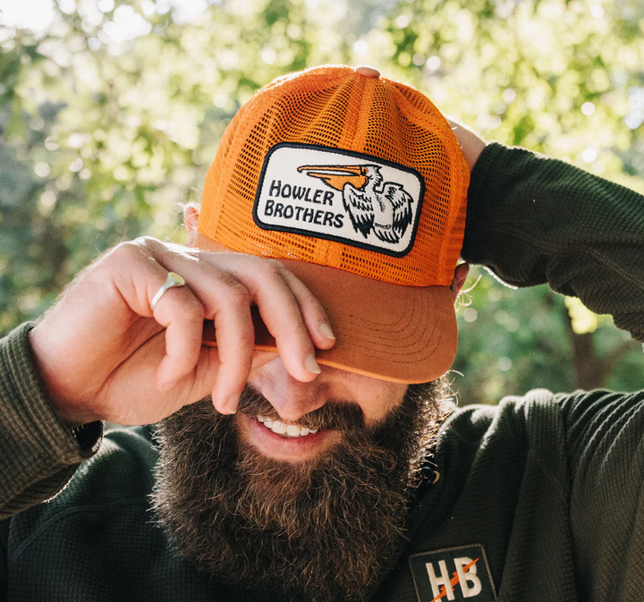 Howler Brothers Pelican Badge Snapback: Pumpkin