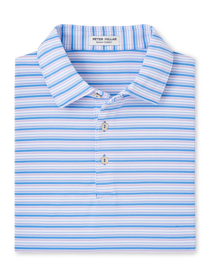 Peter Millar Creston Performance Mesh Polo: Liberty Blue