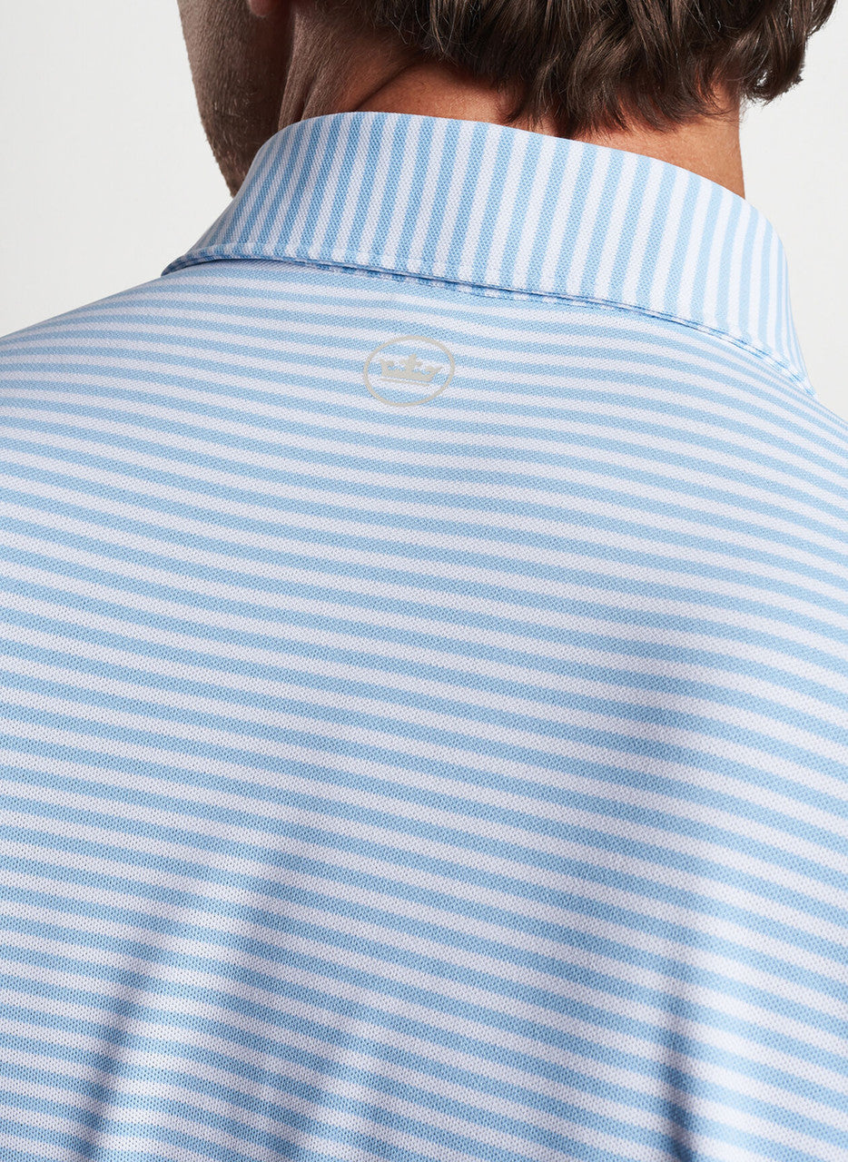 Peter Millar Crown Crafted Mood Performance Mesh Polo: Blue Frost