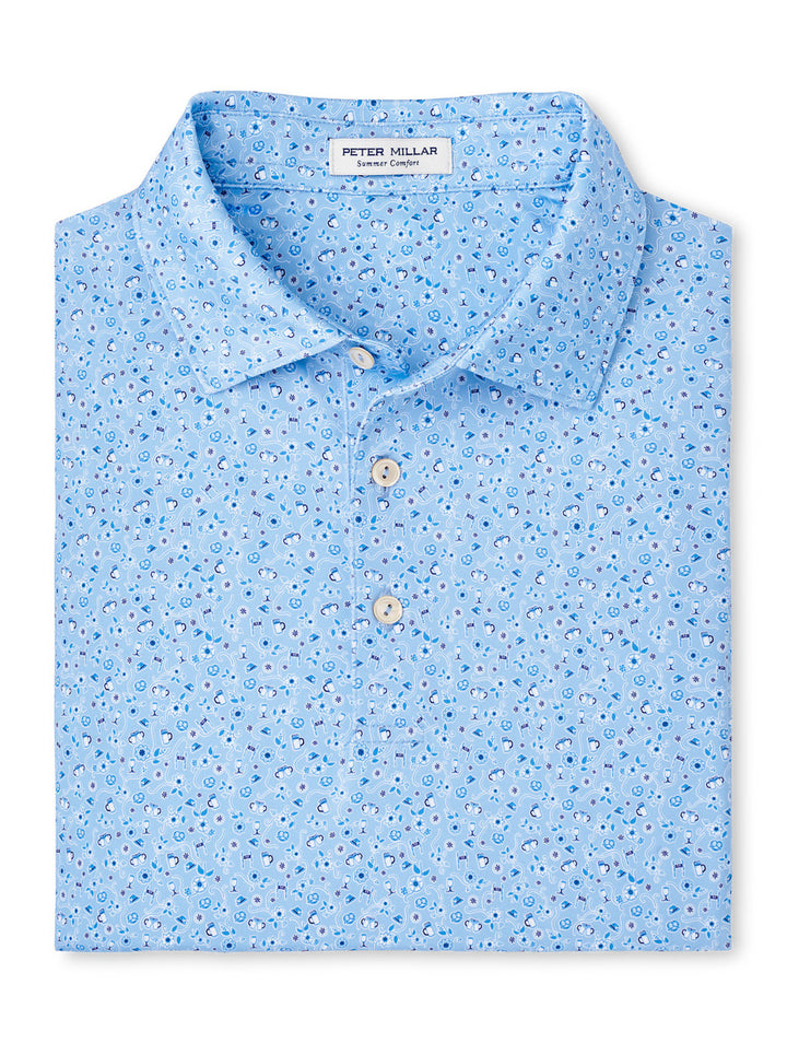 Peter Millar Prost Performance Jersey Polo: Cottage Blue