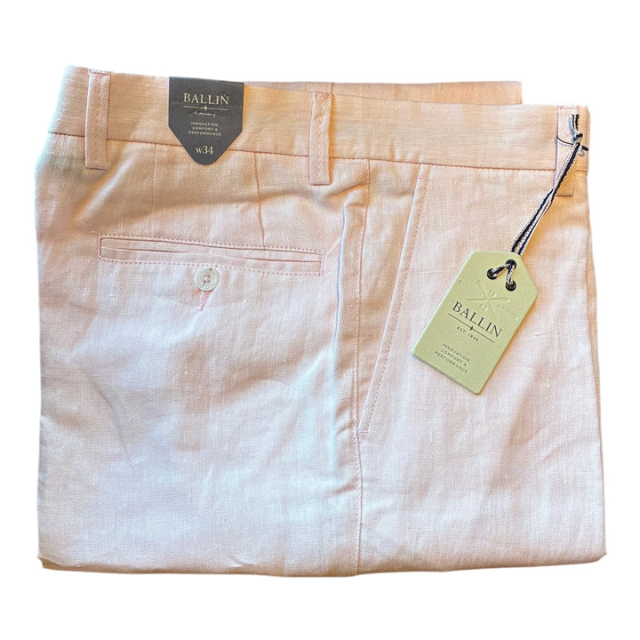 Ballin Linen Chambray Twill Mansfield Pant: Light Pink