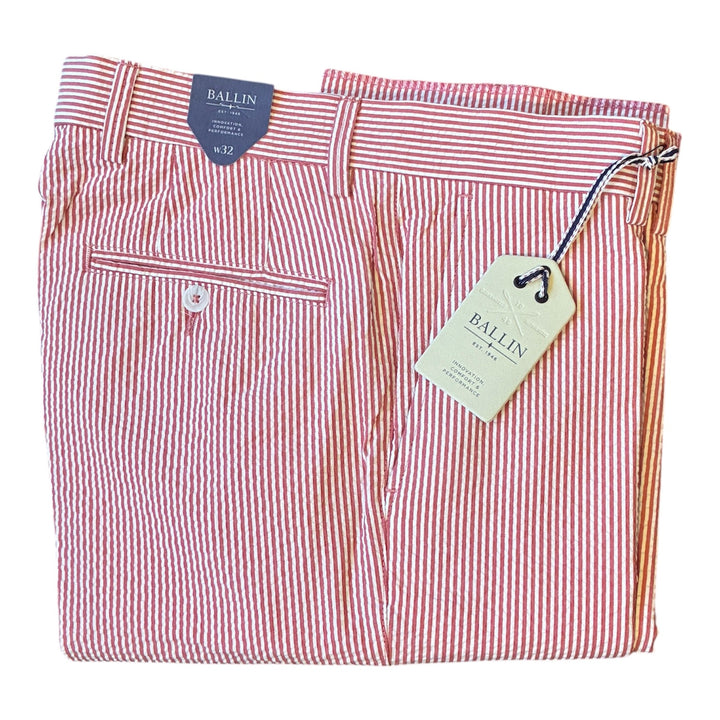 Ballin Seersucker Atwater Pant: Red