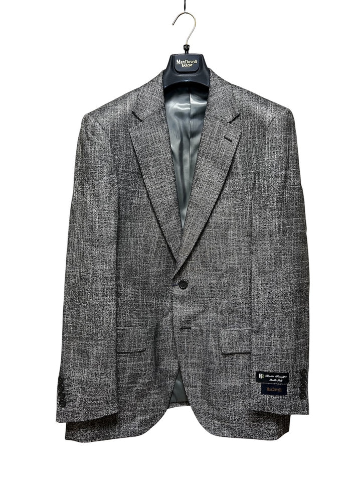 MaxDavoli by MaxMan Bamboo Tailored Coat: Charcoal