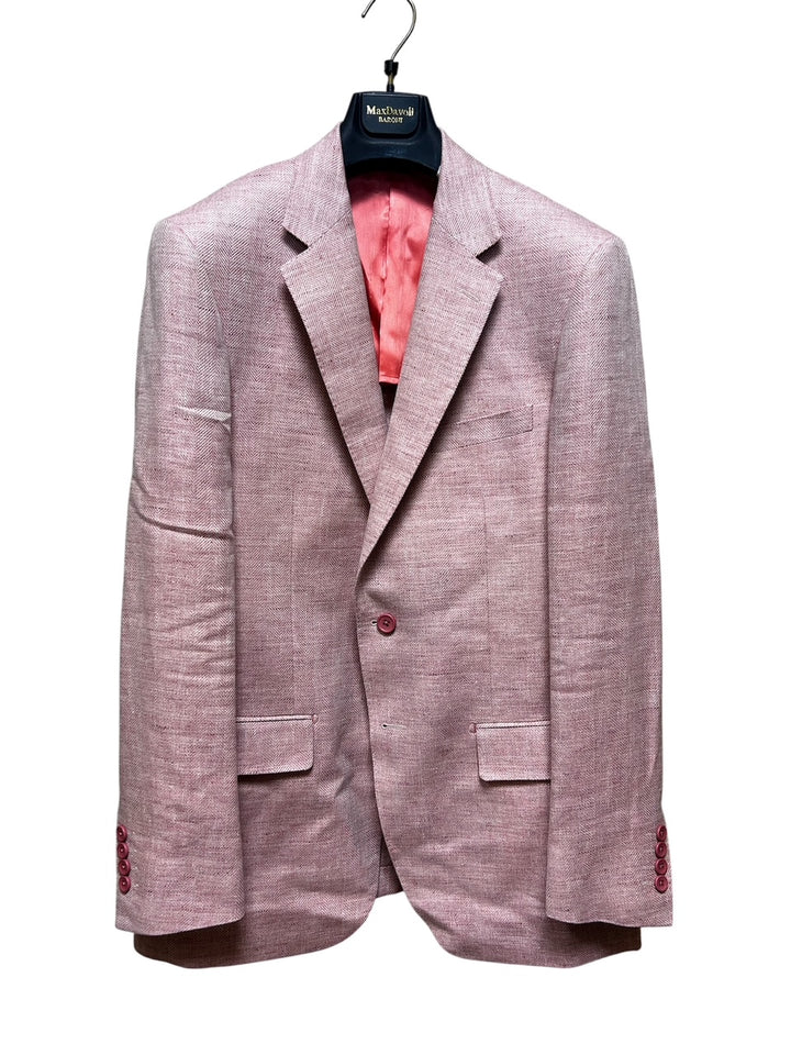 MaxDavoli by MaxMan Drago Soft Coat: Flamingo Herringbone