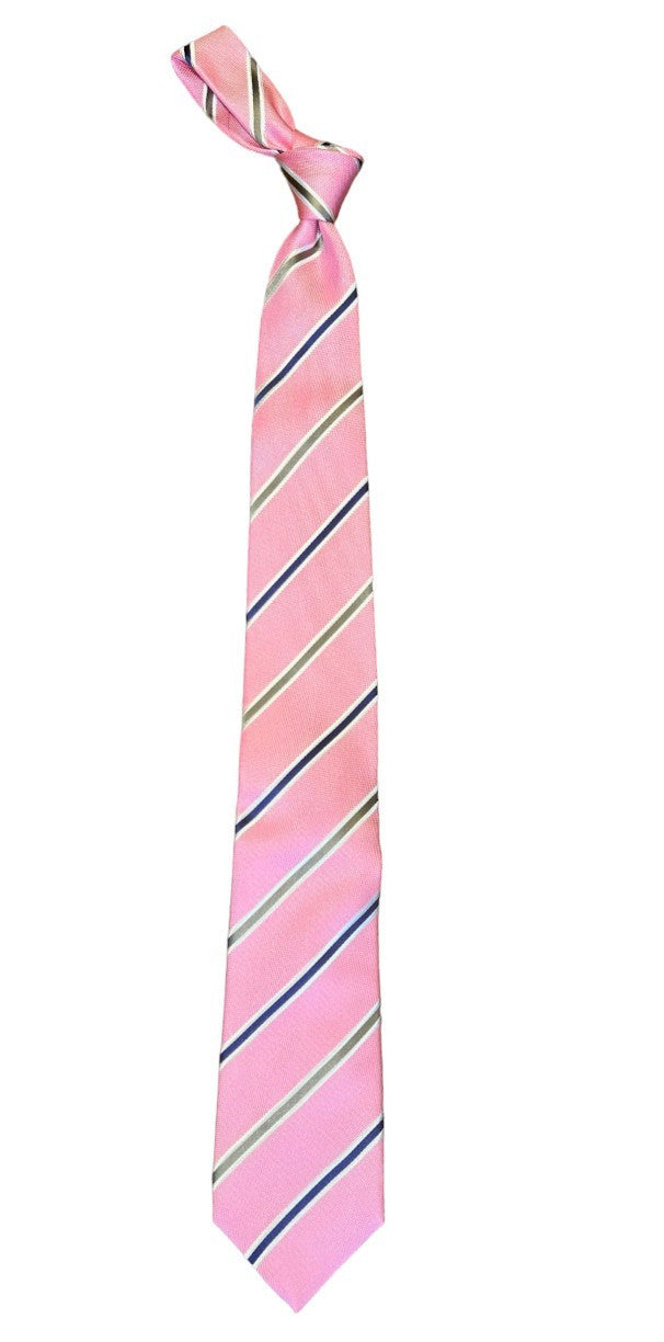 Robert Jensen Pink/Tan/Blue Stripe