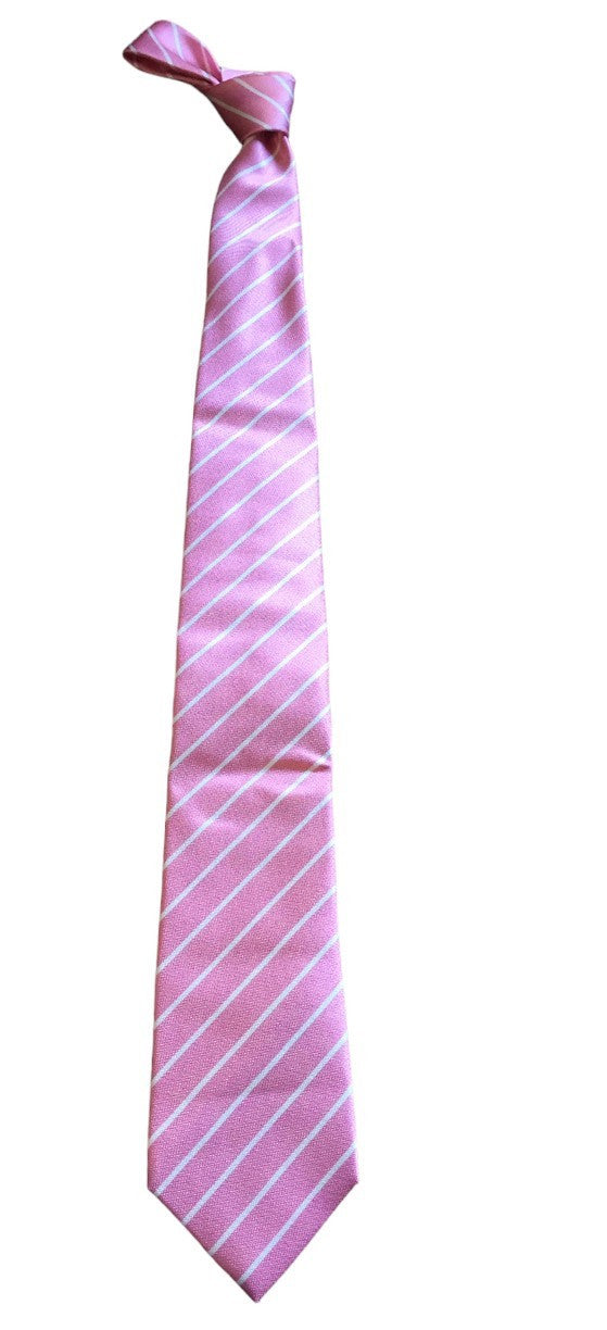 Robert Jensen Pink and White Stripe Tie