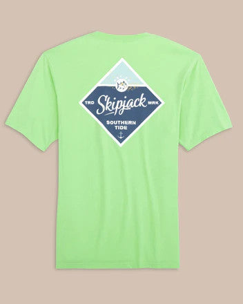 Southern Tide Diamond ST Trademark Short Sleeve T-Shirt: Pistachio Green