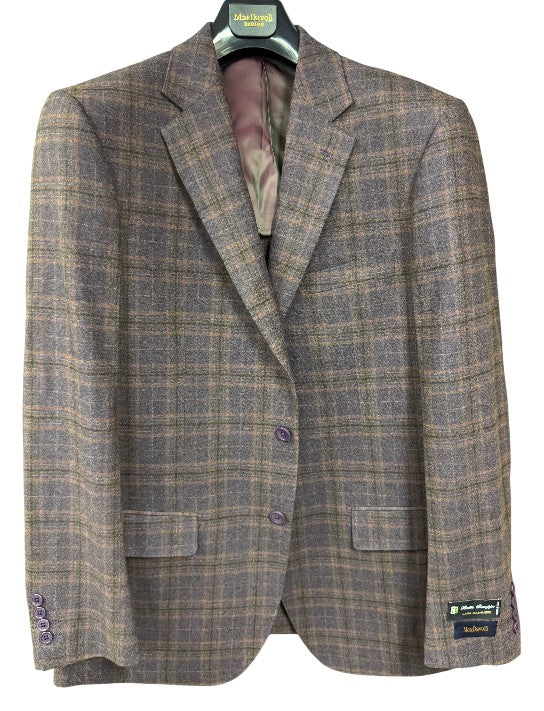 Maxdavoli by Maxman Botto Giuseppe Soft Coat: Plum Plaid