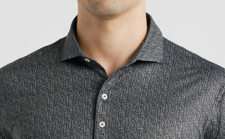 Johnnie-O Popping Tops Polo: Black