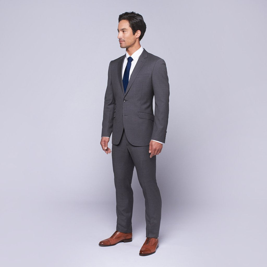 Privé by MaxMan Grey Solid Suit