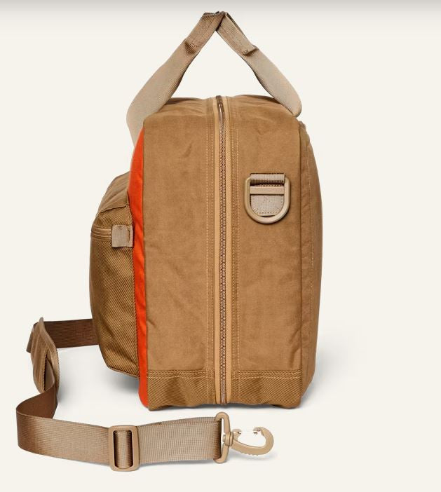 Filson Surveyor Pullman Pack: Dark Tan/Flame