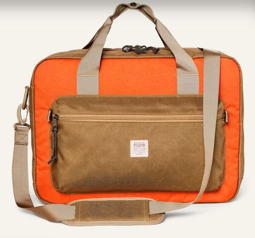 Filson Surveyor Pullman Pack: Dark Tan/Flame