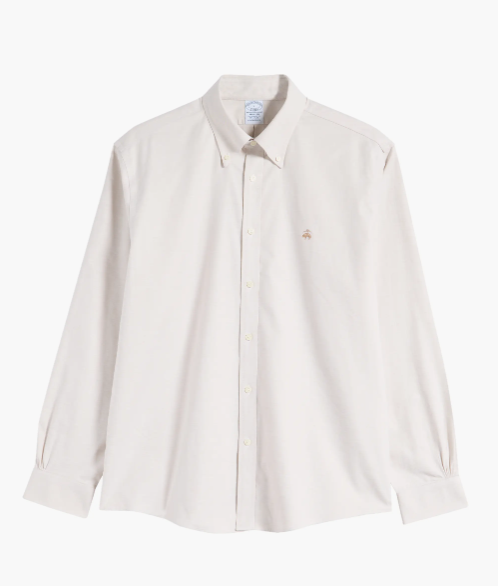 Brooks Brothers Regular Fit Solid Stretch Cotton Button-Down Oxford Shirt: Pure Cashmere