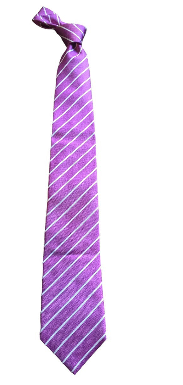 Robert Jensen Purple and White Stripe Tie