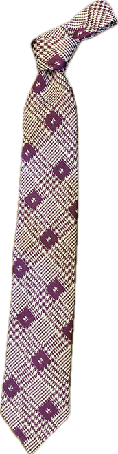 Seaward and Stearn Glen Plaid and Geo Tie: Purple