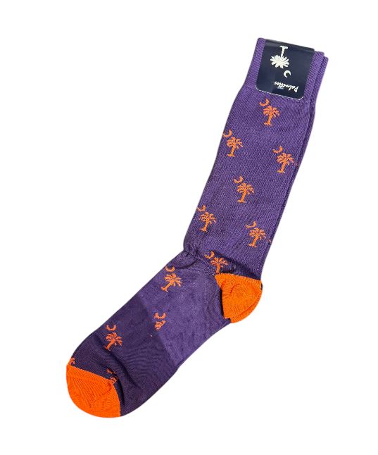 Craig Reagin South Carolina Palmetto Sock: Purple with Orange Palmetto Crescent