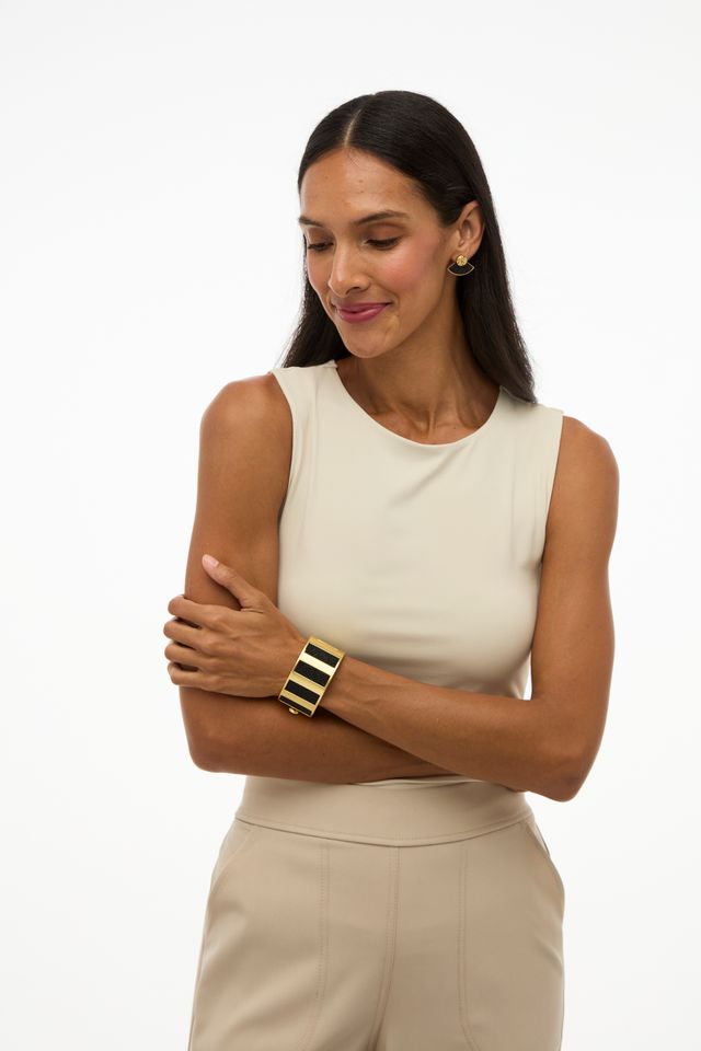 Brackish Lola Striped Hinge Cuff