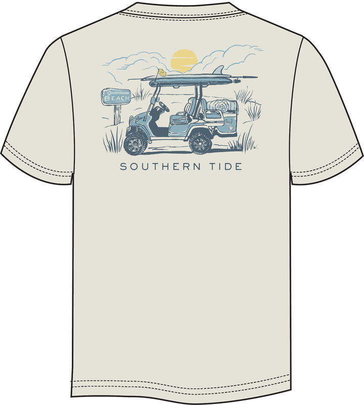 Southern Tide Golf Cart Short Sleeve T-shirt: Sand White