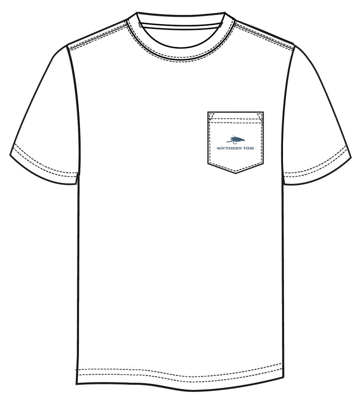 Southern Tide Fly Box T-Shirt: Classic White