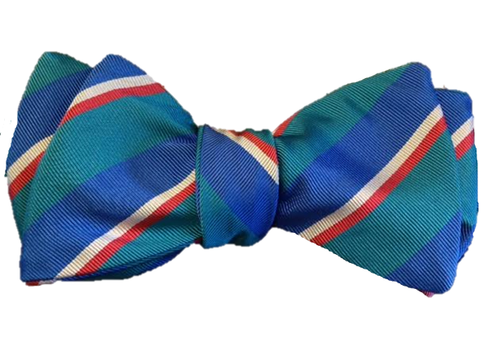 R Hanauer Scarsdale Stripe Bowtie - Aqua