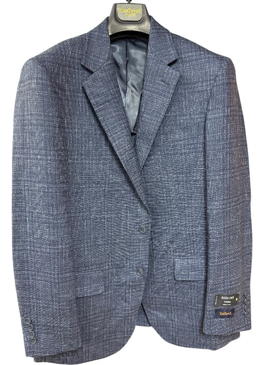 Maxdavoli by Maxman Reda Soft Coat: Blue Plaid
