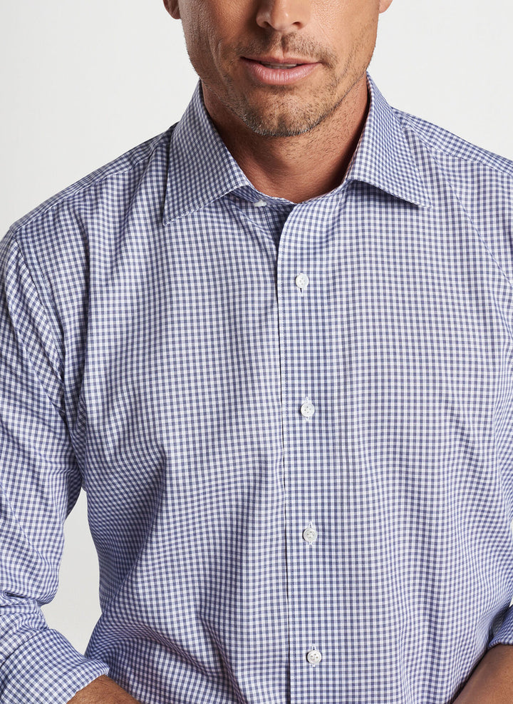 Peter Millar Renato Cotton Sport Shirt: Atlantic Blue