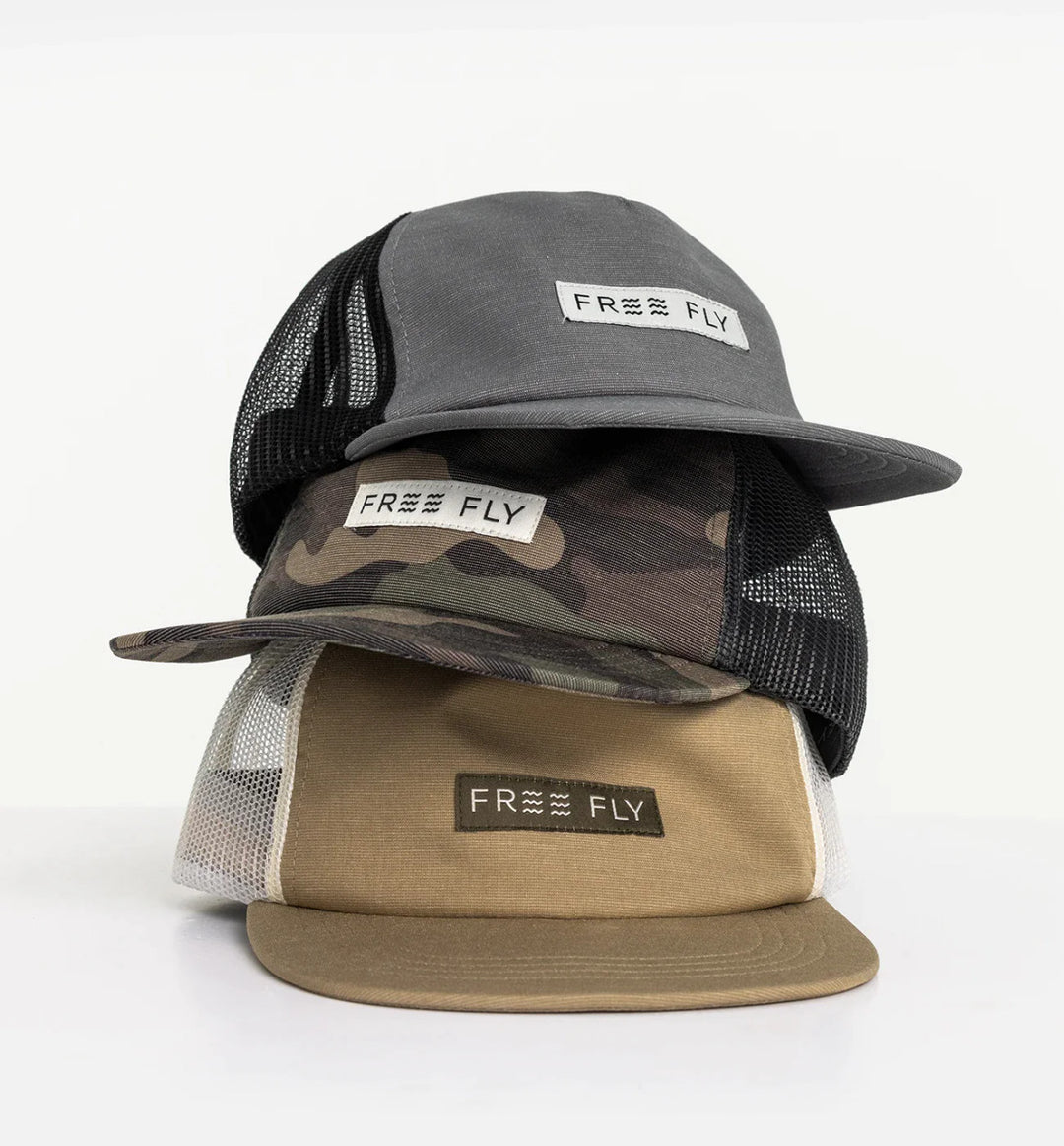 Free Fly Reverb Packable Trucker Hat: Woodland Camo