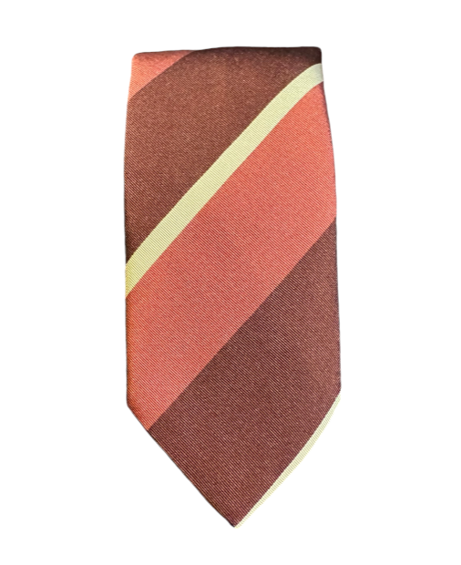 Seaward and Stearn Silk Bold Stripe Tie: Rose