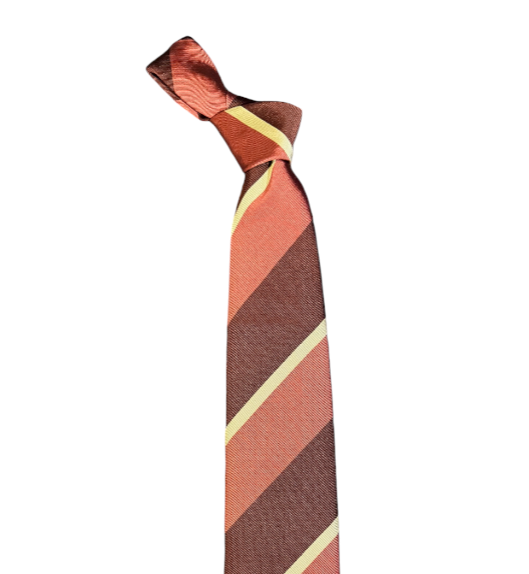 Seaward and Stearn Silk Bold Stripe Tie: Rose