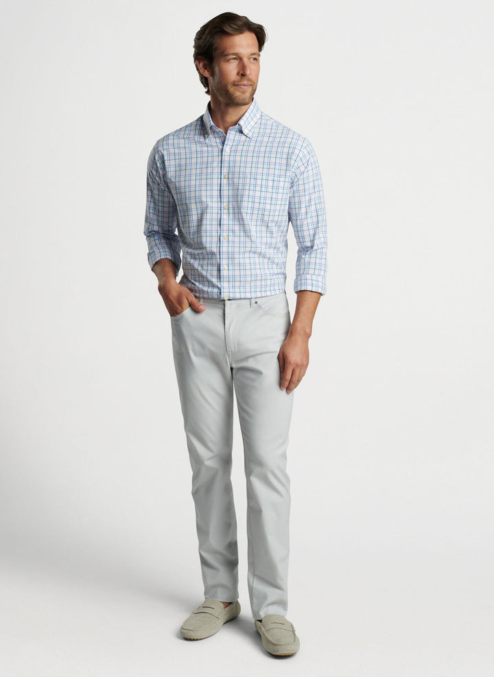 Peter Millar Roxbury Performance Poplin Sport Shirt: Maritime