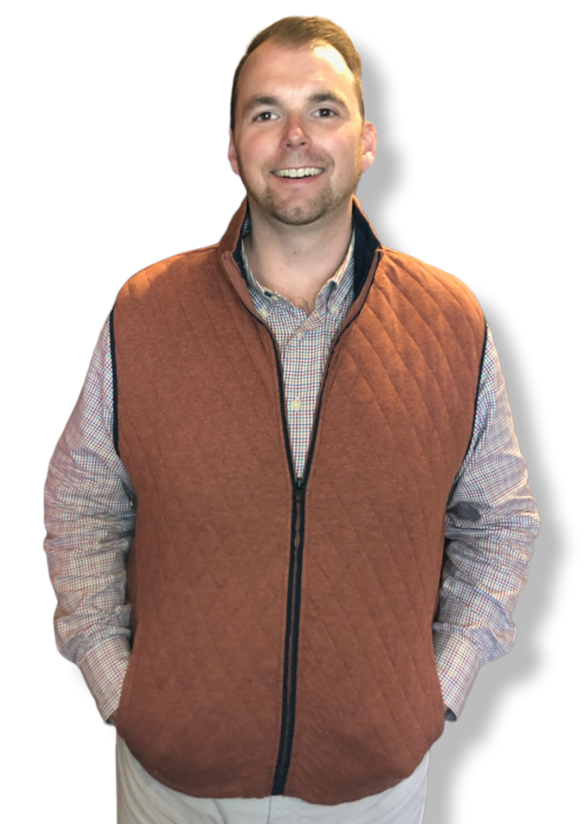 Craig Reagin Quilted Vest: Rust Heather