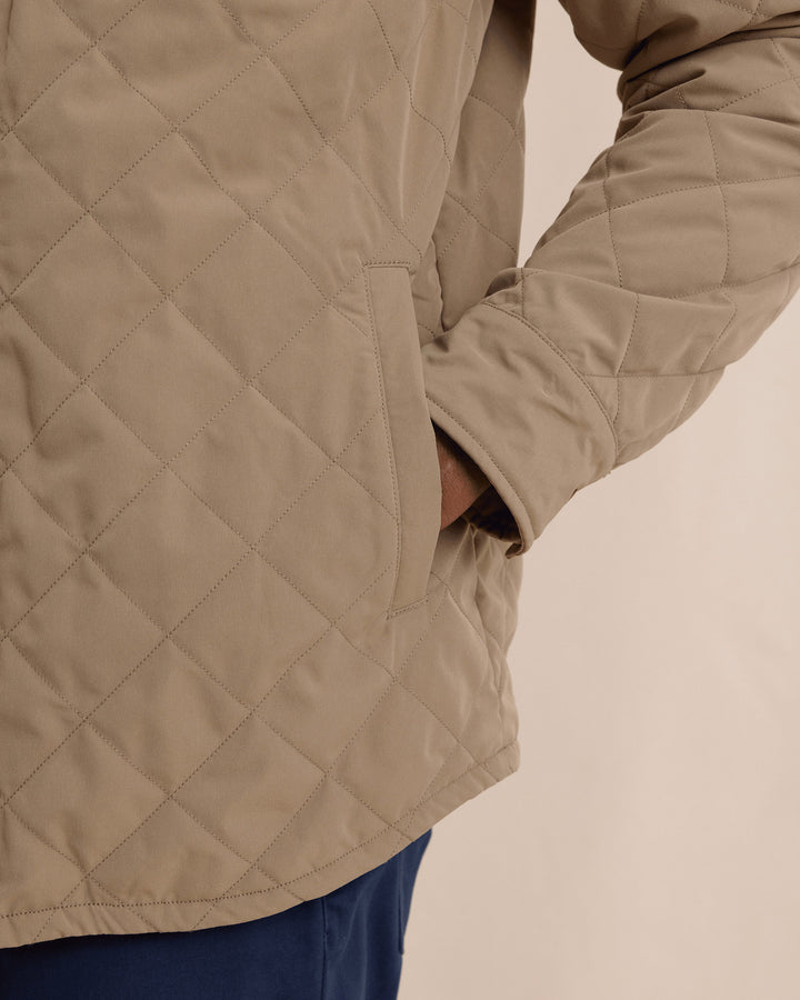 Southern Tide Grafton Quilted Jacket: Petrified Oak