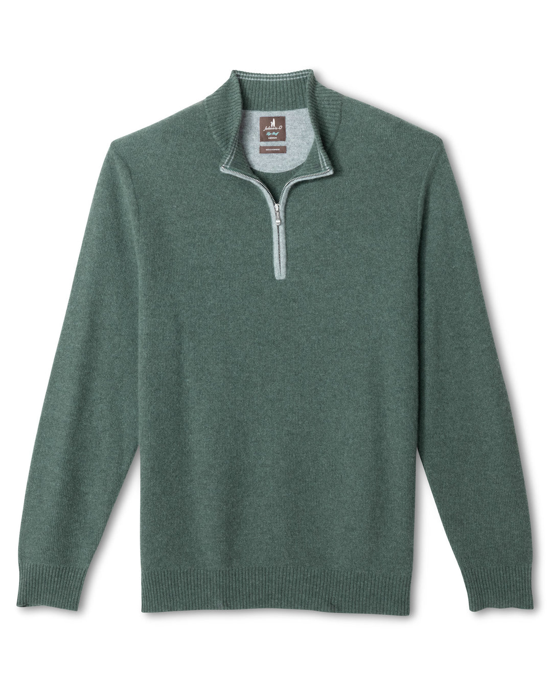 Johnnie-O Cashmere Quarter Zip: Hunter
