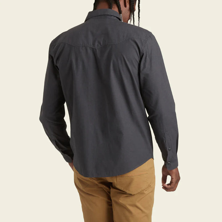 Howler Brothers Crosscut Snapshirt: Midnight Chambray