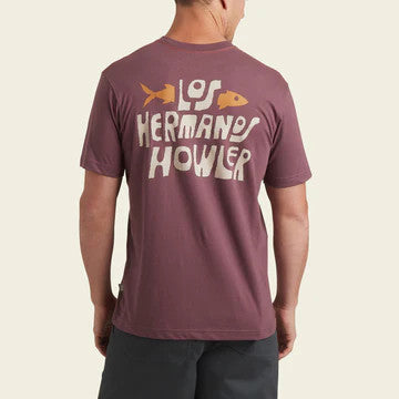 Howler Brothers Los Hermanos Pescados Pocket T-Shirt: Plum