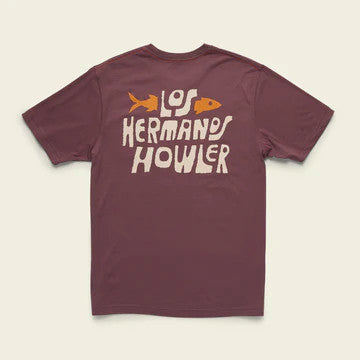 Howler Brothers Los Hermanos Pescados Pocket T-Shirt: Plum