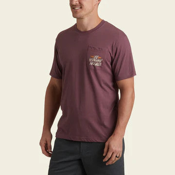 Howler Brothers Los Hermanos Pescados Pocket T-Shirt: Plum