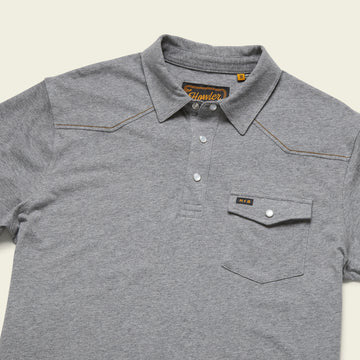 Howler Brothers Ranchero Polo: Deep Grey Heather